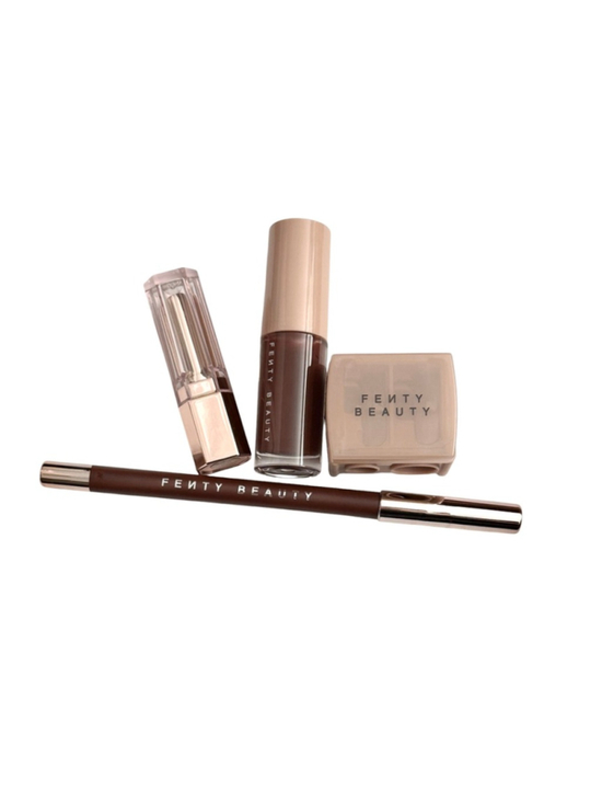 Fenty Beauty Other - New Mini Fenty Brown Plumping gloss, Lancome Butterglow, Lip Liner, Sharpener